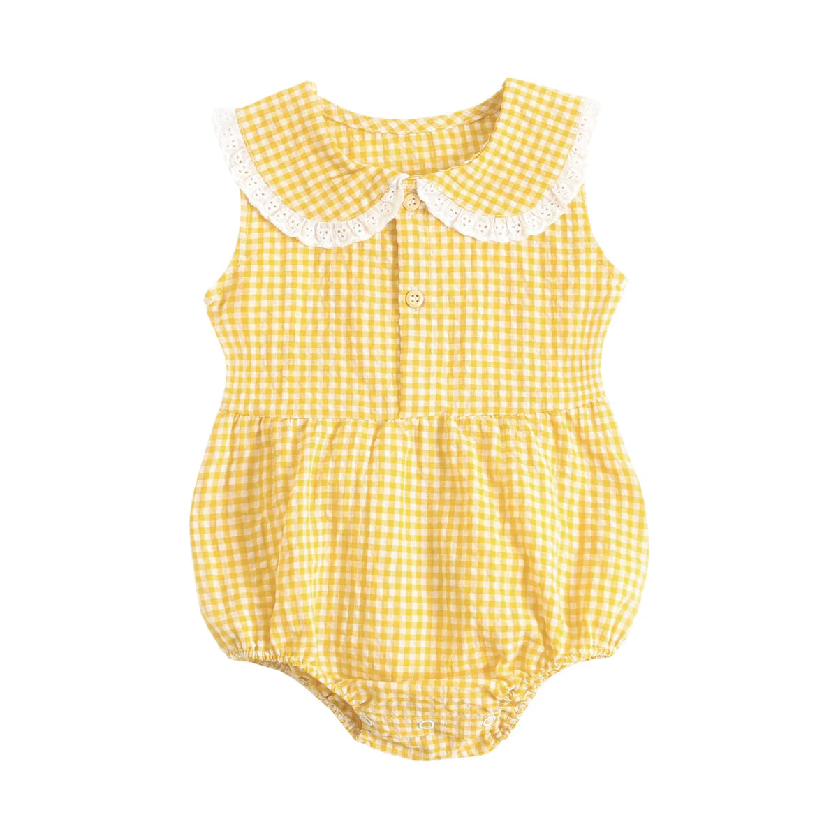 Baby Collar Check Romper