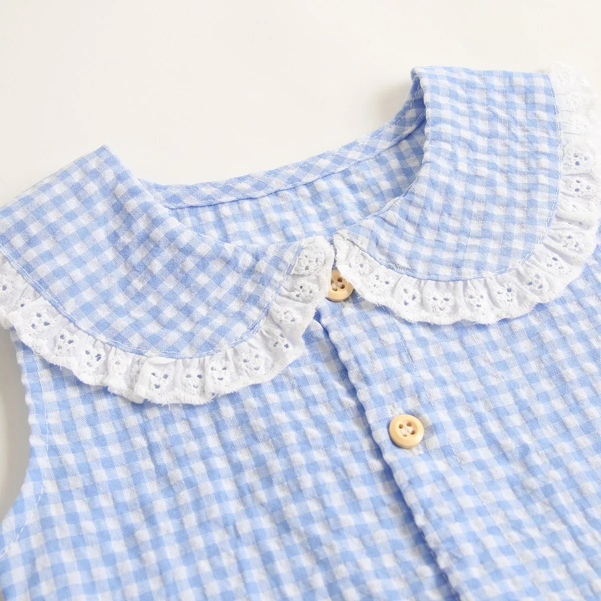 Baby Collar Check Romper