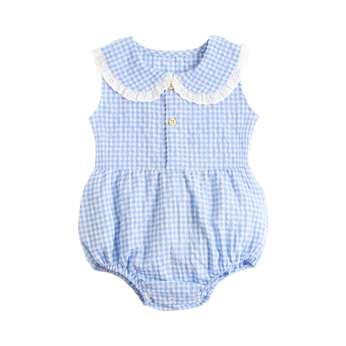 Baby Collar Check Romper