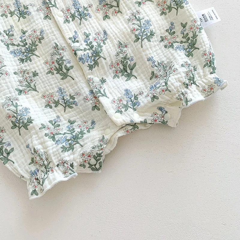 Floral Romper with Hair Band