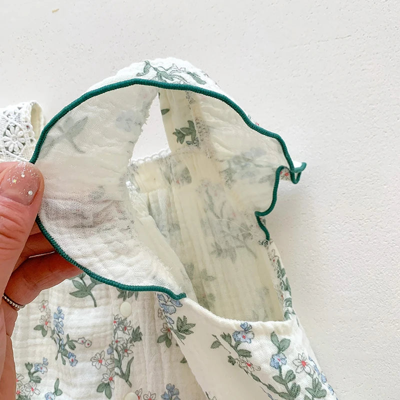 Floral Romper with Hair Band