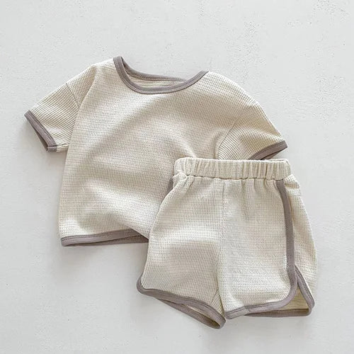 Waffled Cotton Short Set