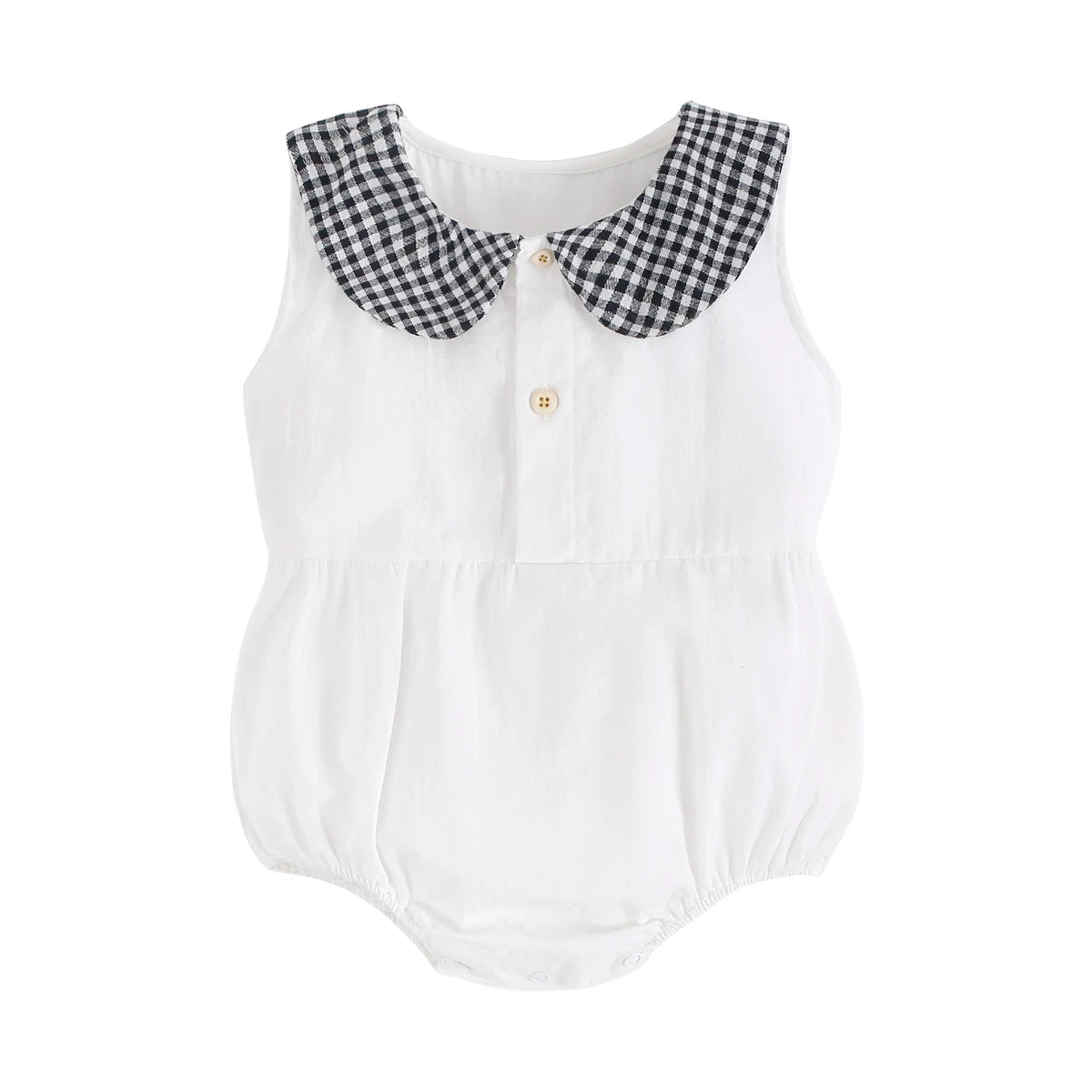 Baby Collar Check Romper