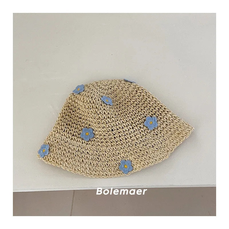Mom and Daughter Matching Daisy Straw Hat