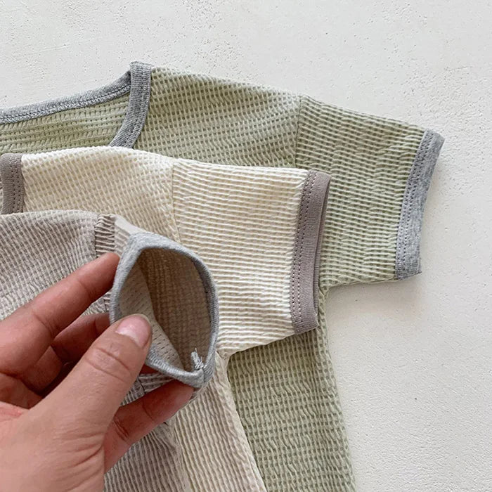 Waffled Cotton Short Set