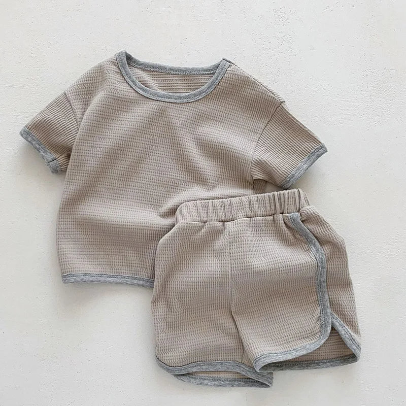 Waffled Cotton Short Set