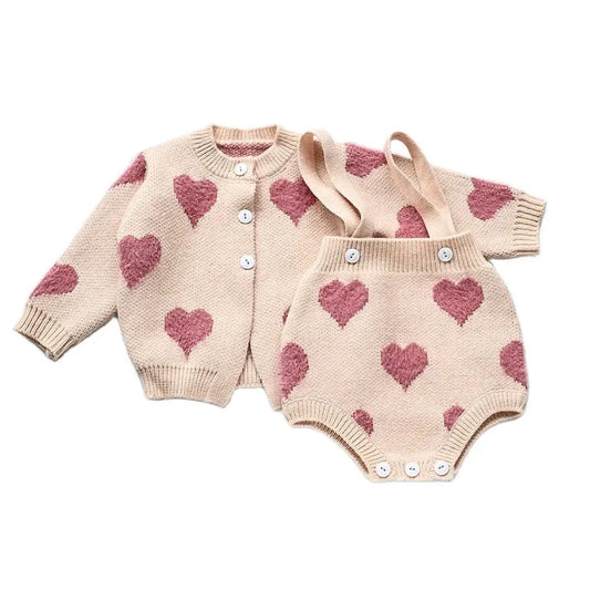 Heart Knitted Set