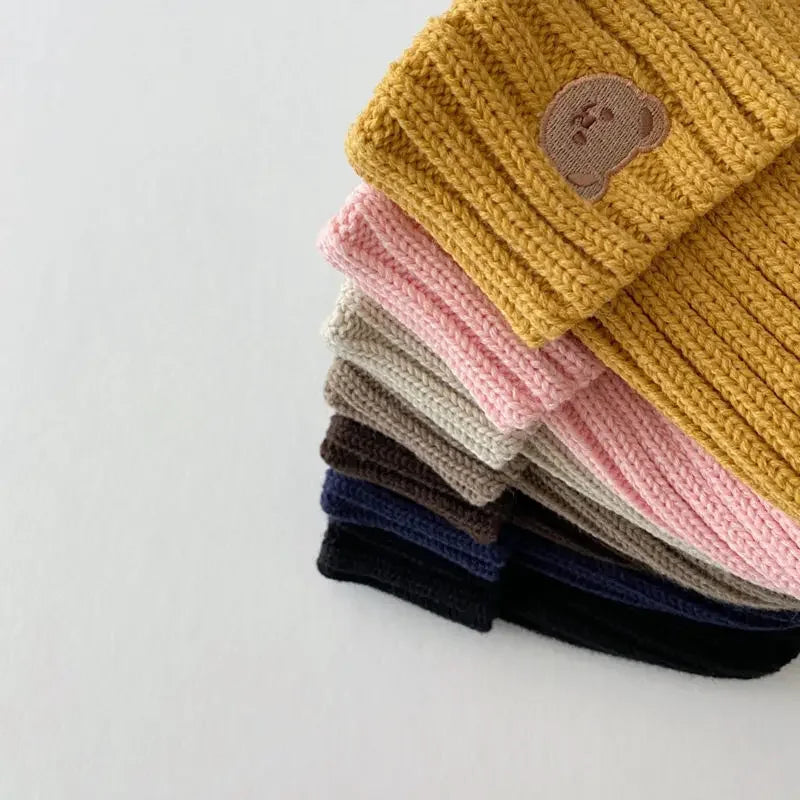 Embroidered Bear Beanie