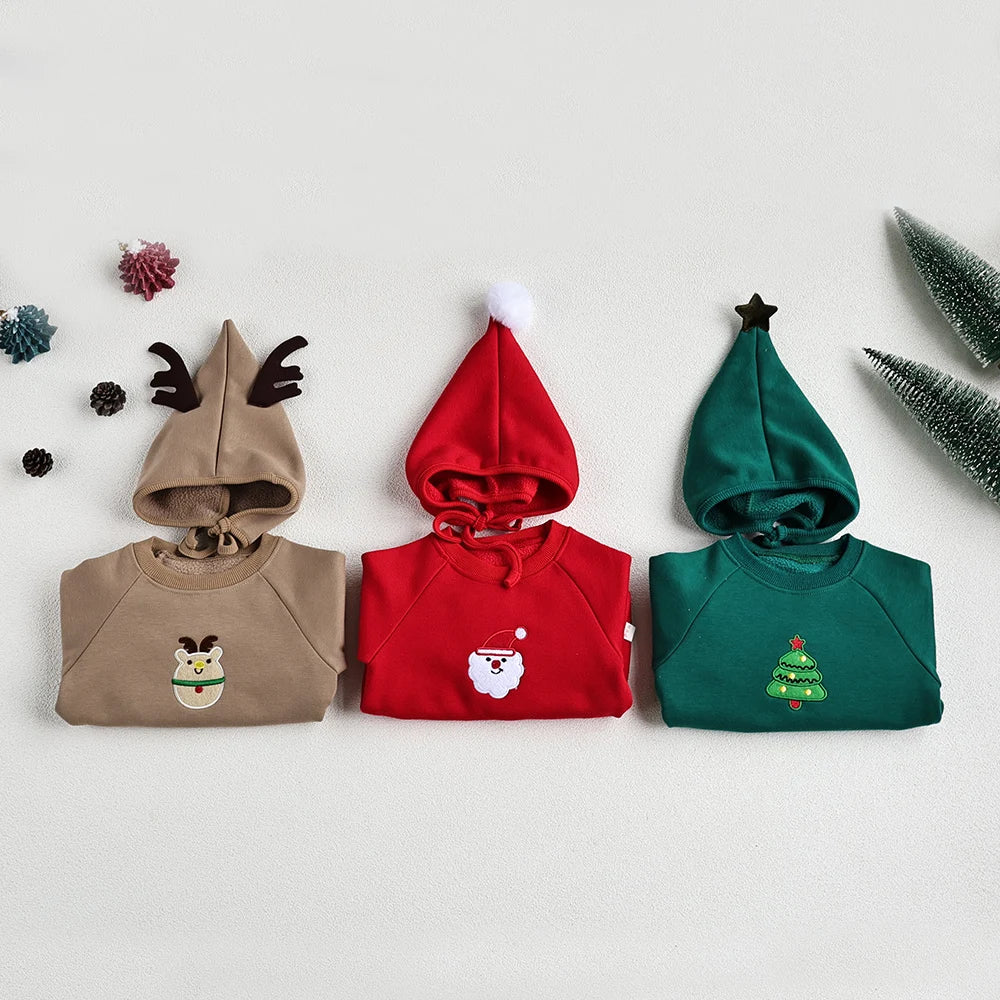 Christmas Romper and Hat Set