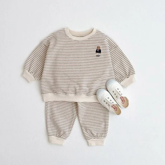 Striped Teddy Bear Set