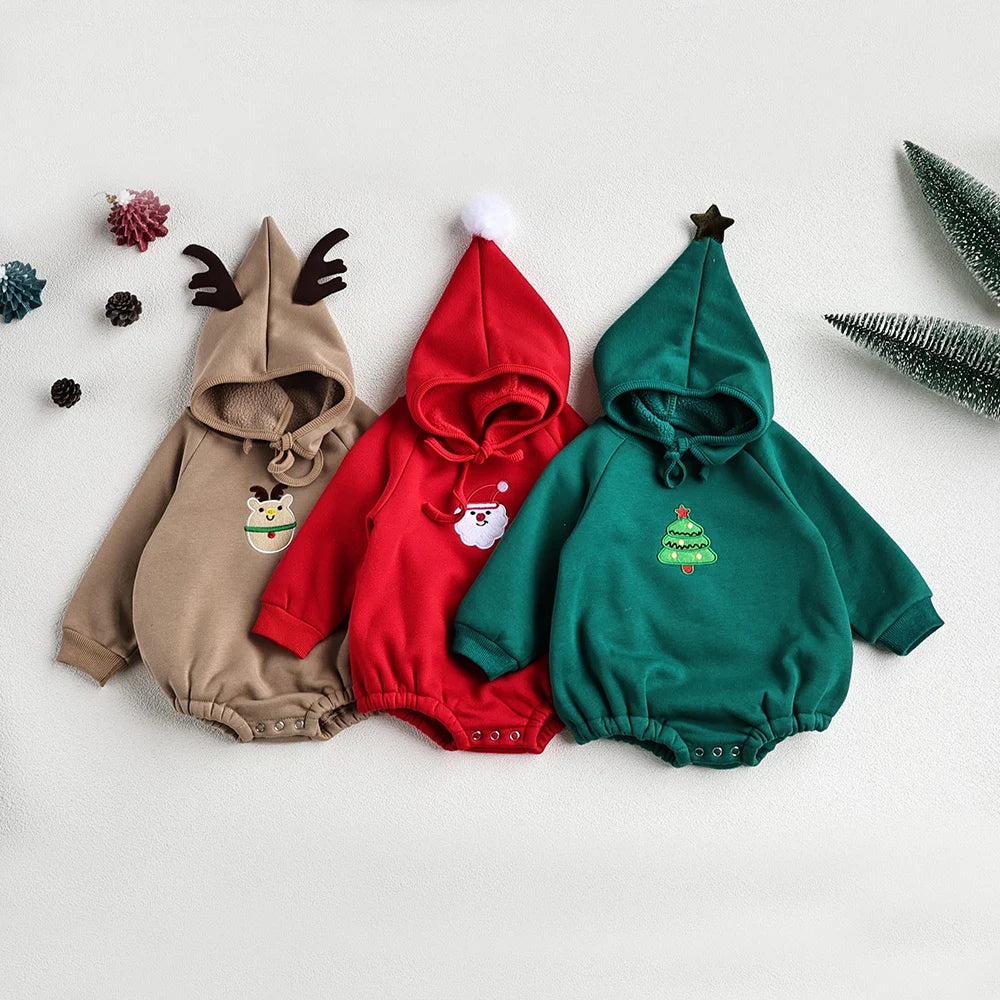 Christmas Romper and Hat Set