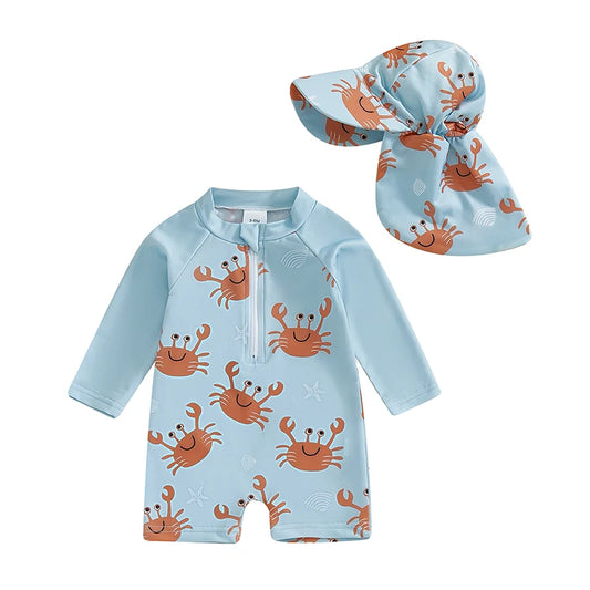 UV Protection Swimsuit with Hat