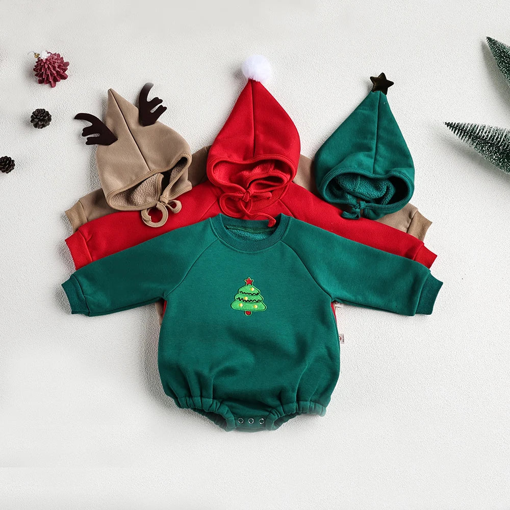 Christmas Romper and Hat Set